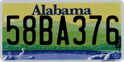 AL license plate 58BA376