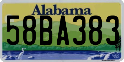 AL license plate 58BA383