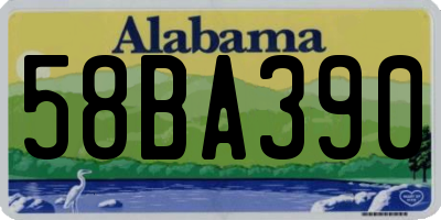 AL license plate 58BA390