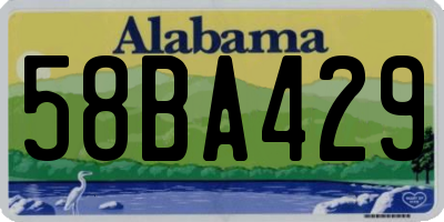 AL license plate 58BA429