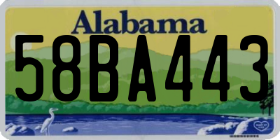 AL license plate 58BA443