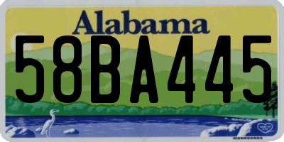 AL license plate 58BA445