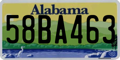 AL license plate 58BA463
