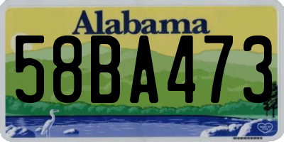 AL license plate 58BA473
