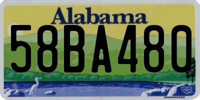 AL license plate 58BA480