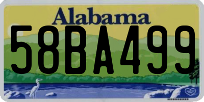 AL license plate 58BA499