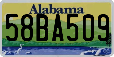 AL license plate 58BA509