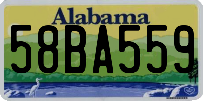 AL license plate 58BA559