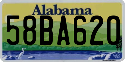 AL license plate 58BA620