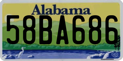 AL license plate 58BA686