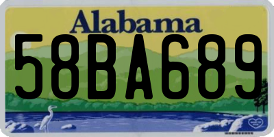 AL license plate 58BA689