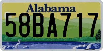 AL license plate 58BA717