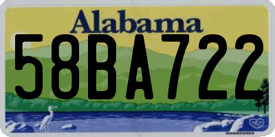 AL license plate 58BA722