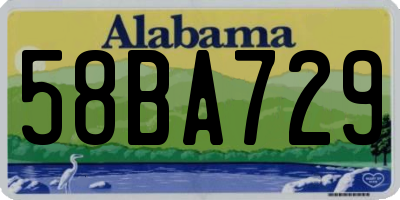AL license plate 58BA729