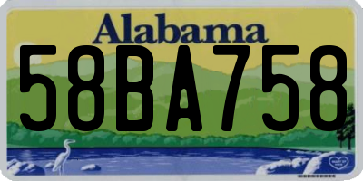 AL license plate 58BA758