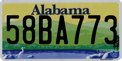 AL license plate 58BA773