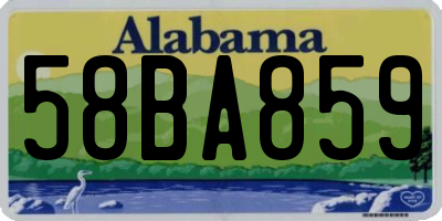 AL license plate 58BA859