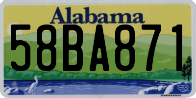 AL license plate 58BA871