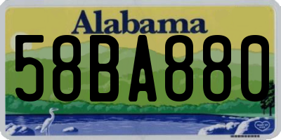 AL license plate 58BA880