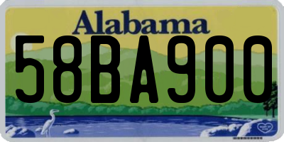 AL license plate 58BA900