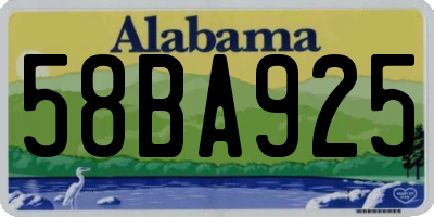 AL license plate 58BA925