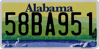 AL license plate 58BA951