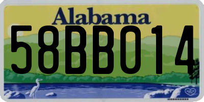 AL license plate 58BB014