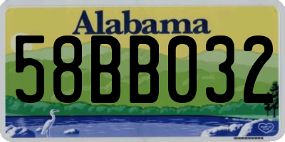 AL license plate 58BB032