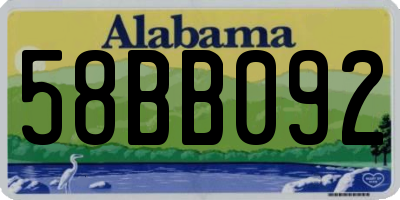 AL license plate 58BB092