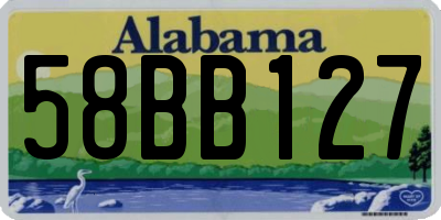 AL license plate 58BB127