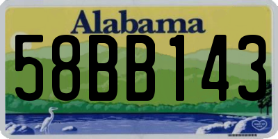 AL license plate 58BB143