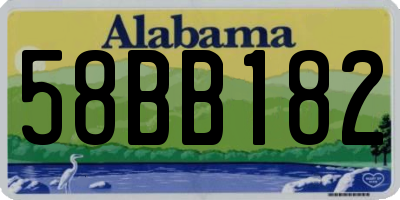 AL license plate 58BB182