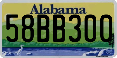 AL license plate 58BB300