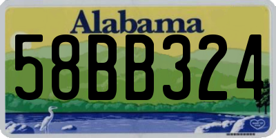 AL license plate 58BB324