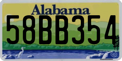 AL license plate 58BB354