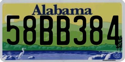 AL license plate 58BB384