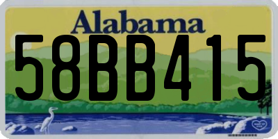 AL license plate 58BB415