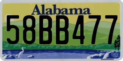 AL license plate 58BB477