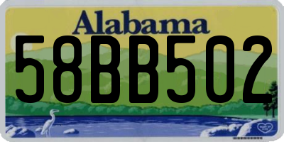 AL license plate 58BB502