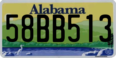 AL license plate 58BB513