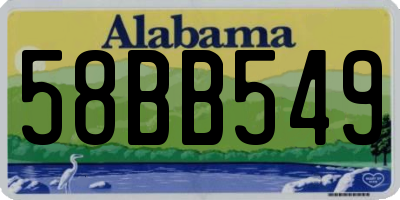 AL license plate 58BB549