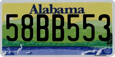 AL license plate 58BB553
