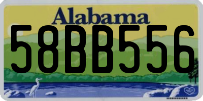 AL license plate 58BB556
