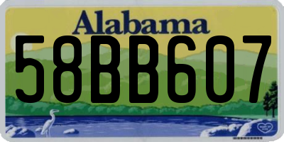 AL license plate 58BB607