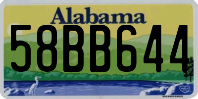 AL license plate 58BB644