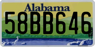 AL license plate 58BB646