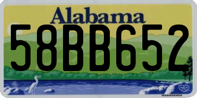 AL license plate 58BB652