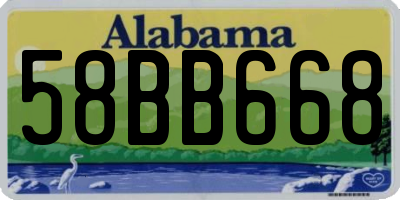 AL license plate 58BB668