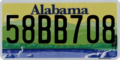 AL license plate 58BB708