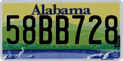 AL license plate 58BB728